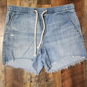 Aerie Pull On Denim Jean Shorts Size Meduim